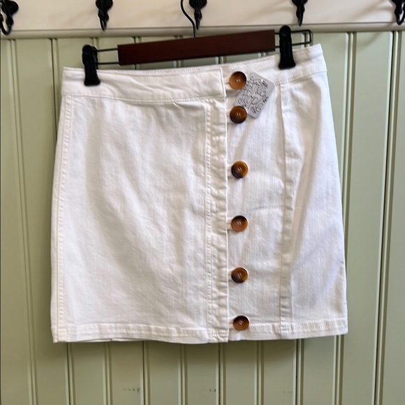 Free People Dresses & Skirts - Free People NWT White Button-Front Skirt, Size 12